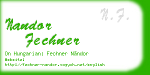 nandor fechner business card